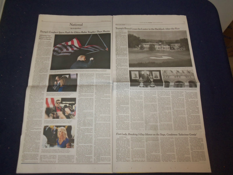 2021 JAN 12 NEW YORK TIMES- HOUSE SETS A VOTE TO IMPEACH TRUMP UNLESS PENCE ACTS