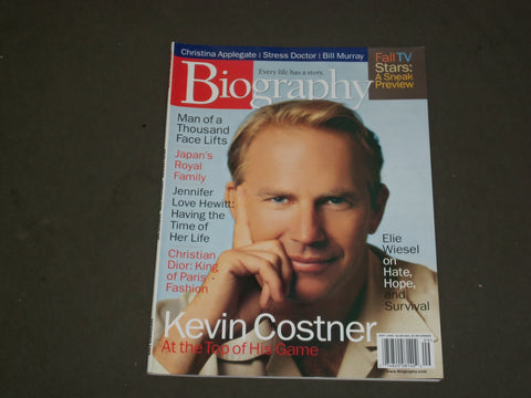1999 SEPTEMBER BIOGRAPHY MAGAZINE - KEVIN COSTNER COVER - B 3736