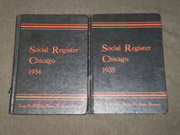 1934 & 1935 CHICAGO SOCIAL REGISTRY BOOK LOT OF 2 - KD 5194