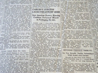 1921 AUG 5 NEW YORK TIMES - CARUSO'S WIDOW WANTS ESTATE GO TO GLORIA - NT 6484