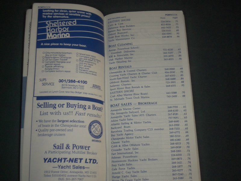 1986-1988 ANNAPOLIS & EASTERN SHORE PORT BOOK LOT OF 2 - KD 5455