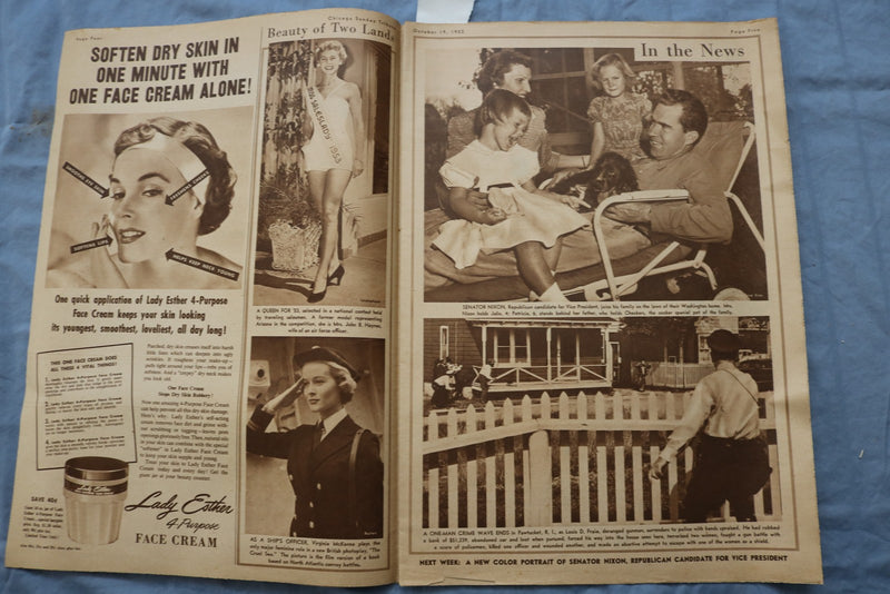 1952 OCTOBER 19 CHICAGO SUNDAY TRIBUNE - GENERAL DWIGHT D. EISENHOWER - NP 9199