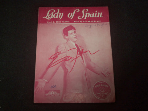EDDIE FISHER LADY OF SPAIN AUTOGRAPHED SHEET MUSIC - AM 77