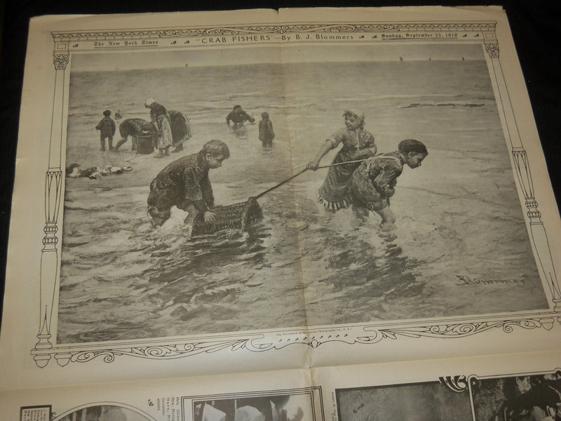 1910 SEPTEMBER 25 NEW YORK TIMES PICTURE SECTION - CRAB FISHERS - NP 5644