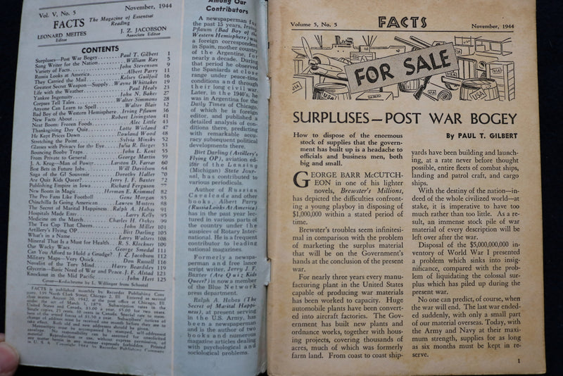 1944-1946 FACTS DIGEST MAGAZINES - LOT OF 3 - O 3479