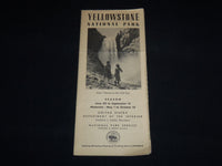 1941 YELLOWSTONE NATIONAL PARK MAP & GUIDE - J 8836