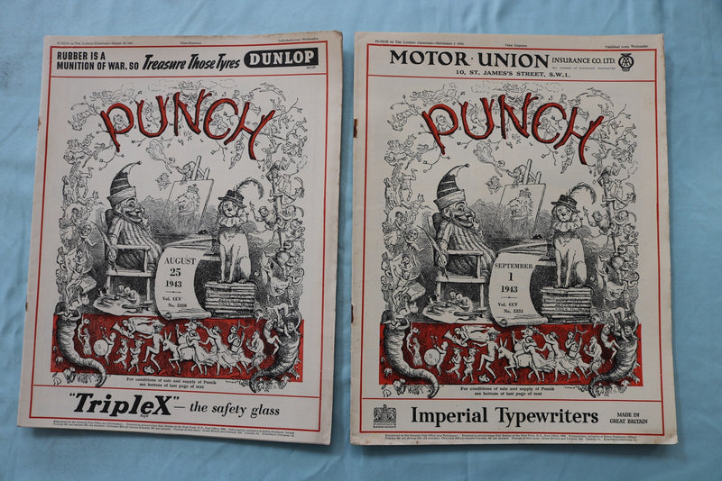 1943 PUNCH MAGAZINE - LOT OF 25 - O 3971