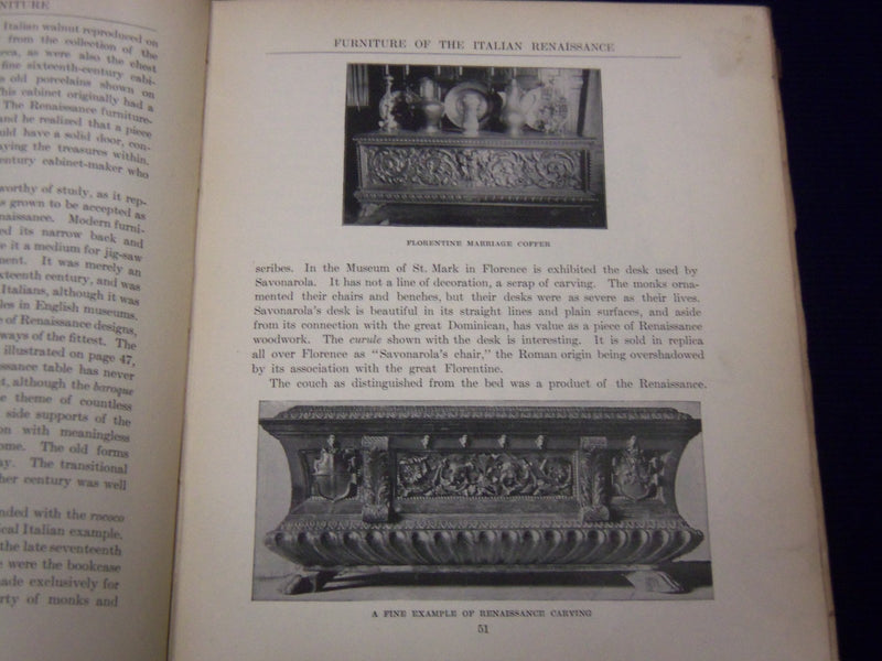 1905 HISTORIC STYLES IN FURNITURE BY VIRGINIA ROBIE BOOK ILLUSTRATIONS - KD 1716