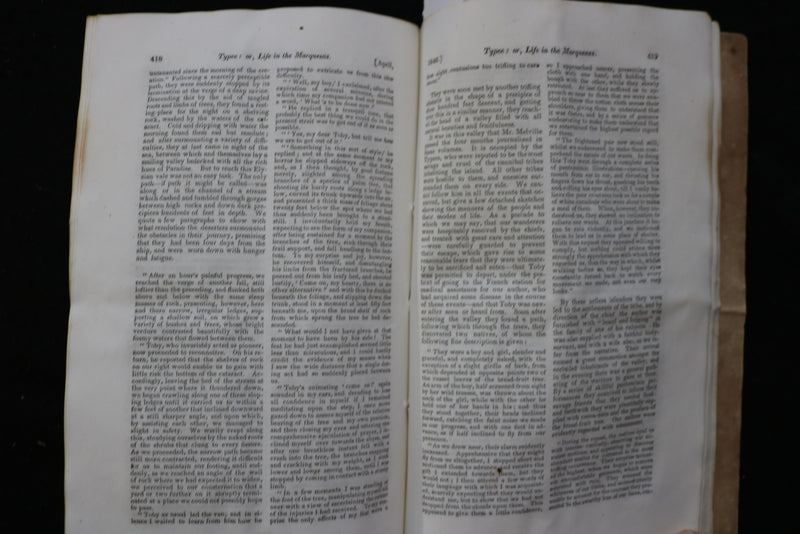1846 APRIL THE AMERICAN REVIEW - A WHIG JOURNAL - TYPEE - MELVILLE - K 2395
