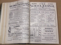 1901 THE SCHOOL JOURNAL MAGAZINE BOUND VOLUME NO. 62 & 63 LOT OF 2 - KD 3219