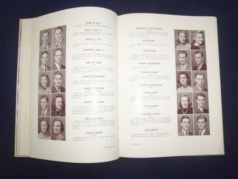 1940 THER MIRROR COLUMBIA HIGH SCHOOL YEARBOOK -S. ORANGE/MAPLEWOOD, NJ- YB 3066