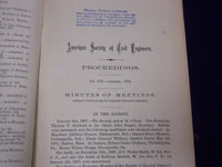 1884-1895 PROCEEDINGS OF AMERICAN SOCIETY CIVIL ENGR VOLUME LOT OF 4 - KD 909J