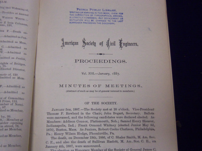 1884-1895 PROCEEDINGS OF AMERICAN SOCIETY CIVIL ENGR VOLUME LOT OF 4 - KD 909J