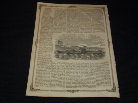 1862 MARCH 29 USS. MONITOR ILLUSTRATION - BOSTON CULTIVATOR NEWSPAPER - NP 4502A