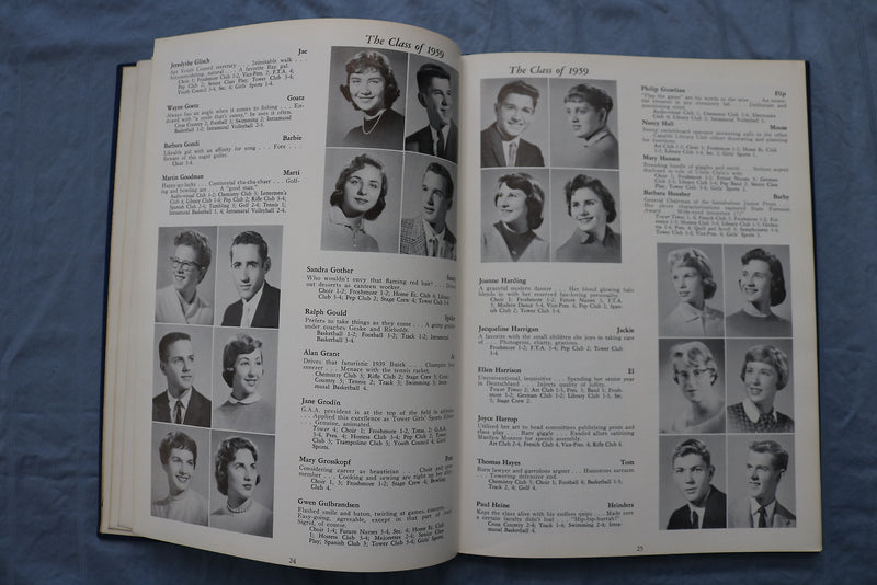 1959 TOWER WHITEFISH BAY HIGH SCHOOL YEARBOOK- WHITEFISH BAY, WISCONSIN- YB 3421