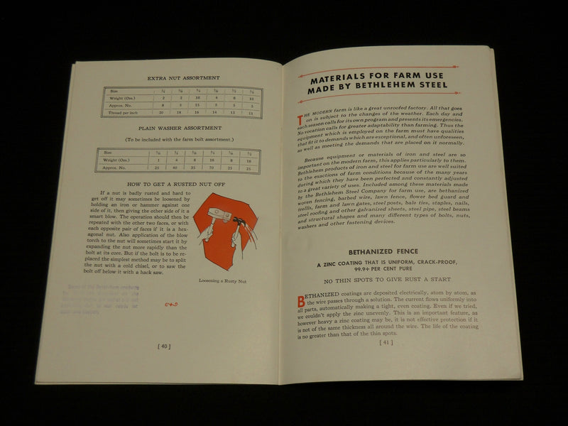 1940'S HANDY REPAIR HINTS FOR FARM USE SOFTCOVER BOOK - J 7004