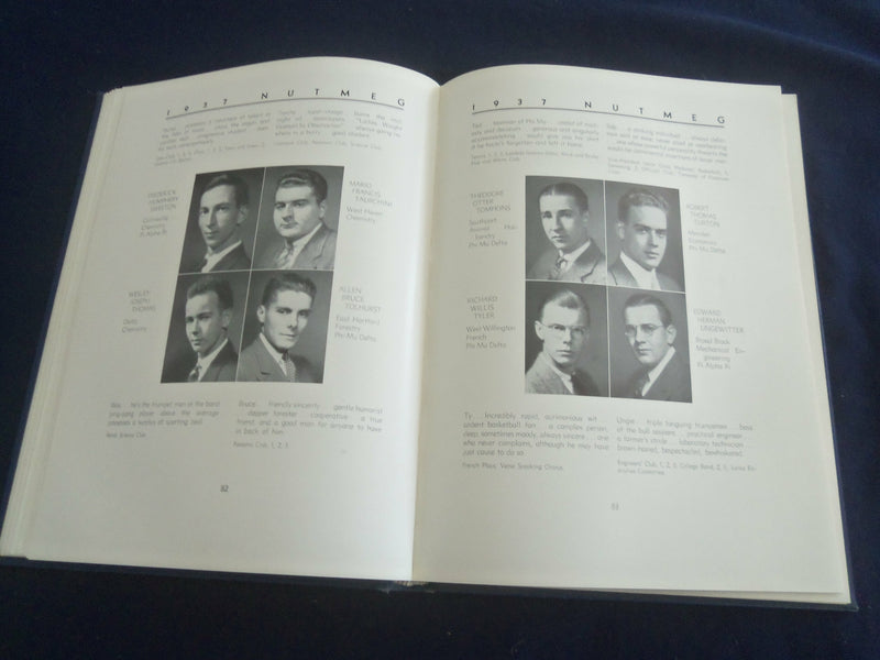 1937 THE NUTMEG CONNECTICUT STATE COLLEGE YEARBOOK - STORRS, CT - YB 2631
