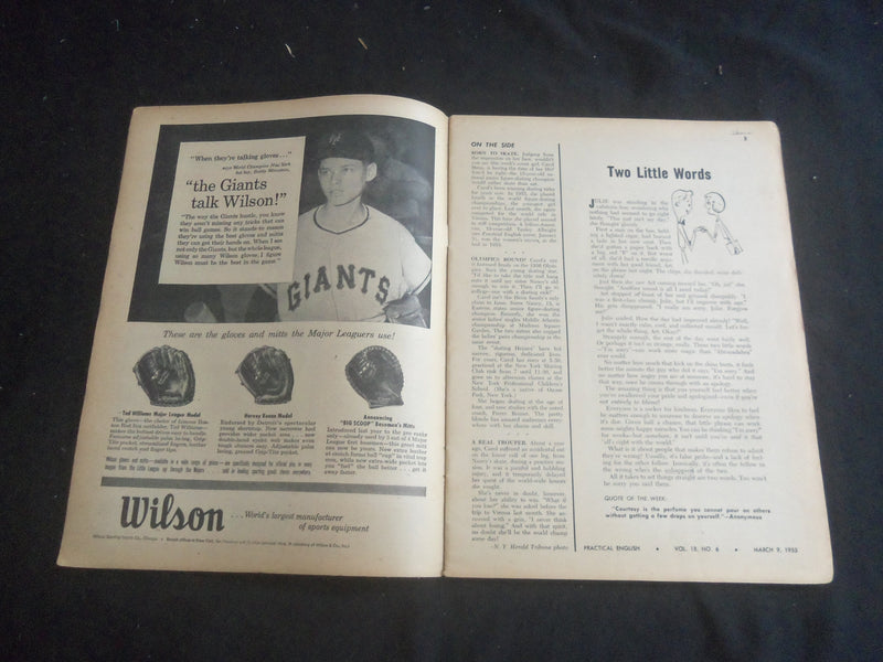 1955 MARCH 9 PRACTICAL ENGLISH MAGAZINE- CAROL HEISS COVER - B 5536P