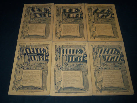 1876-1877 APPLETONS' JOURNAL MAGAZINE LOT OF 6 ISSUES - NICE ILLUS. - WR 1199G