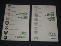1989-1991 IVY LEAGUE DIRECTOR & RECORD BOOK - LOT OF 2 - J 3776
