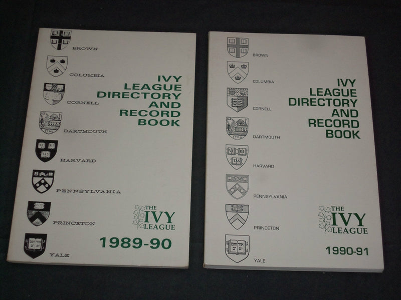 1989-1991 IVY LEAGUE DIRECTOR & RECORD BOOK - LOT OF 2 - J 3776