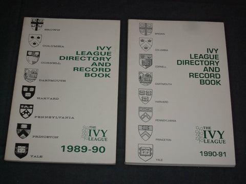 1989-1991 IVY LEAGUE DIRECTOR & RECORD BOOK - LOT OF 2 - J 3776