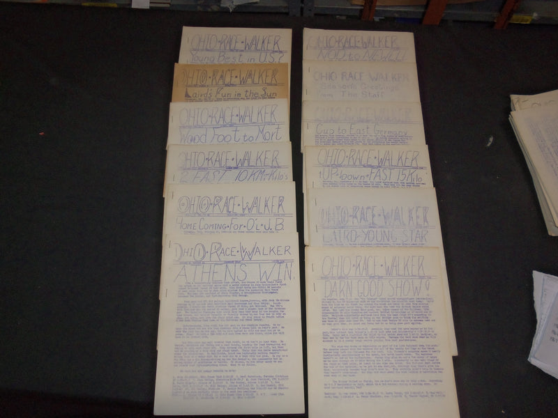 1964-1971 OHIO RACEWALKER NEWSLETTER MAGAZINE - LOT OF 76 - O 2681C