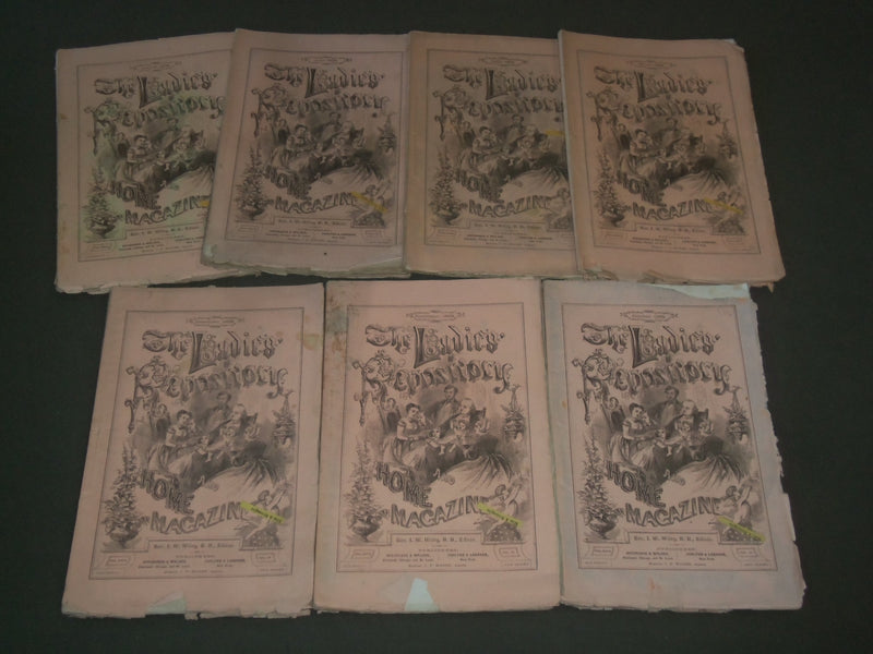 1869 LADIES' REPOSITORY LITERATURE & RELIGION MAGAZINE LOT OF 7 - WR 78