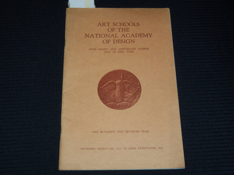 1932 NATIONAL ACADEMY OF DESIGN ART SCHOOLS BOOK - NEW YORK CITY - J 7945