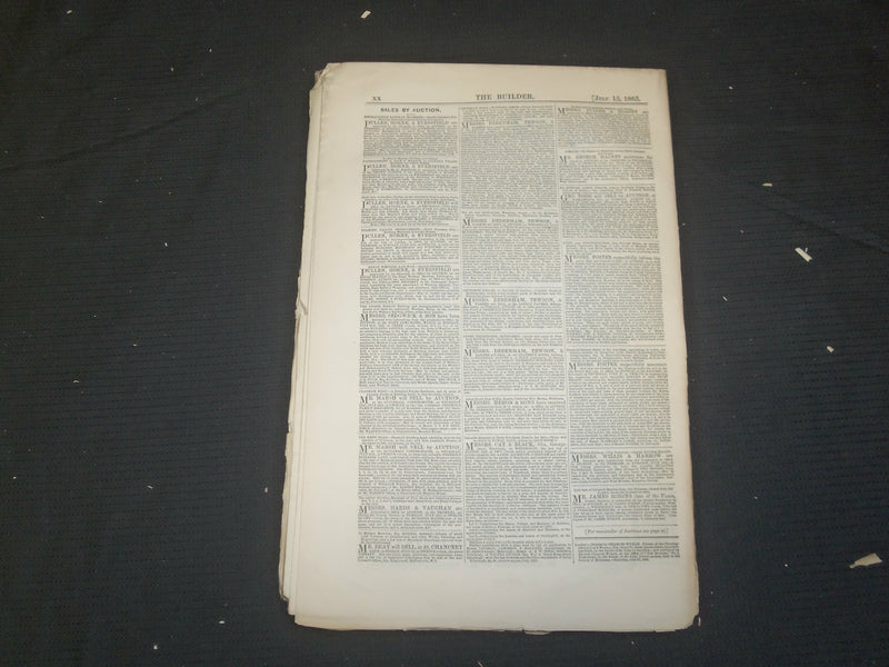 1865 JULY 15 THE BUILDER ARCHITECT MAGAZINE - ILLUSTRATIONS - ST 415W