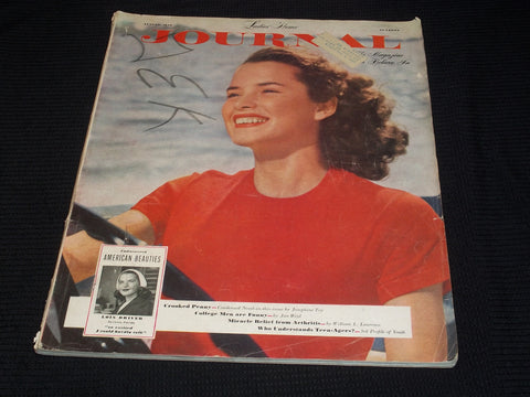 1949 AUGUST LADIES' HOME JOURNAL MAGAZINE - LOIS DRIVER FRONT COVER - E 4435