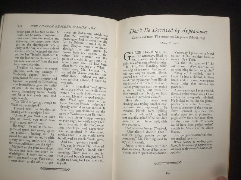 1929 APRIL THE READER'S DIGEST SOFTCOVER BOOK - NUMBER 84 - J 9928