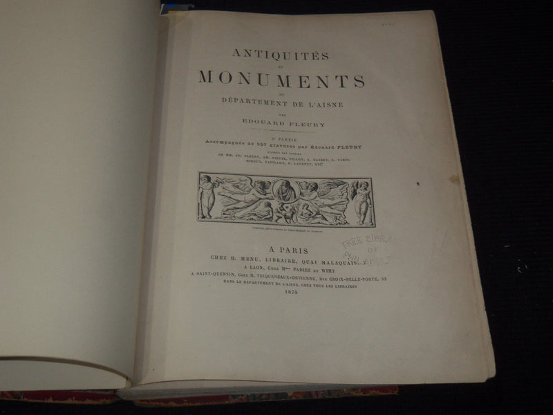1877-1879 ANTIQUES ET MONUMENTS BY EDOUARD FLEURY - 3 VOLUMES - #276