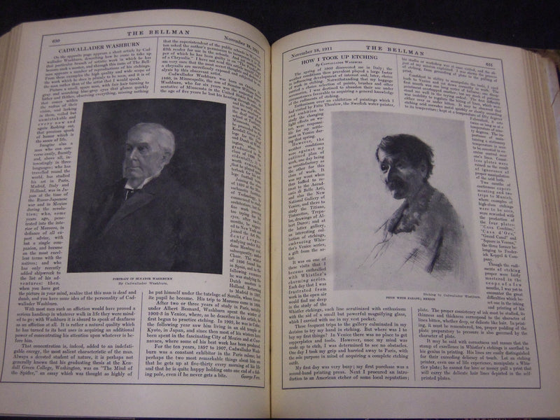 1911 THE BELLMAN MAGAZINE BOUND VOLUME LOT OF 2 COMPLETE YEAR - PHOTOS - R 413