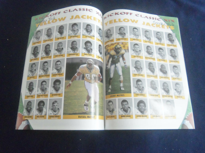 2001 AUG 26 FOOTBALL PROGRAM - SYRACUSE UNIV VS GEORGIA INSTITUTE TECH- SP 1216F
