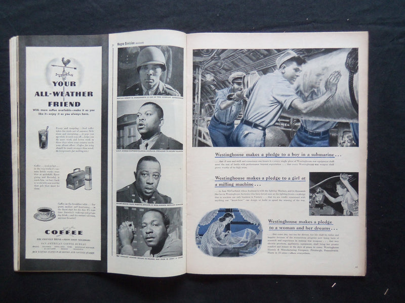 1943 AUGUST 9 LIFE MAGAZINE - STEEL WORKER - L 351