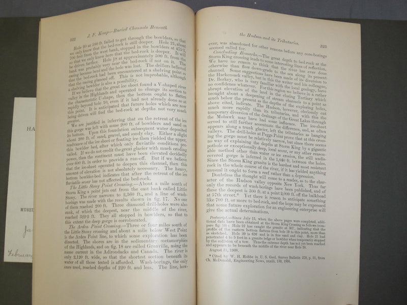 1908 BURIED CHANNELS BENEATH THE HUDSON AND ITS TRIBUTARIES - J 4907