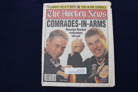 1995 SEPTEMBER 8 THE HOCKEY NEWS NEWSPAPER - BURE & MOGILNY COVER - NP 8746