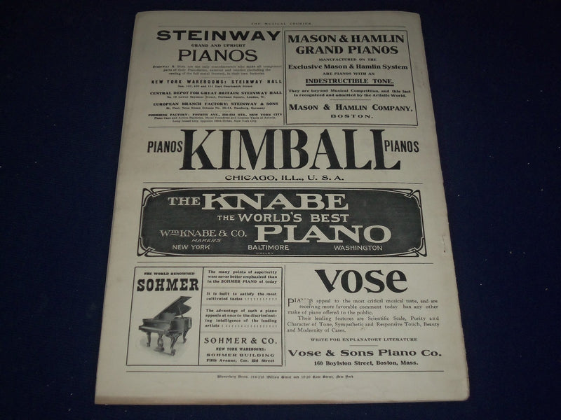 1907 JANUARY 16 MUSICAL COURIER MAGAZINE - JAN VAN OORDT COVER - J 1254