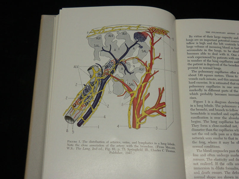 1954-1957 THE LUNG CLINICAL PHYSIOLOGY BOOKS LOT OF 2 - DRINKER - KD 2769V
