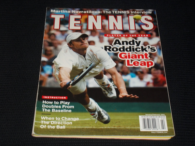 2004 JANUARY TENNIS MAGAZINE - ANDY RODDICK FRONT COVER - E 5430