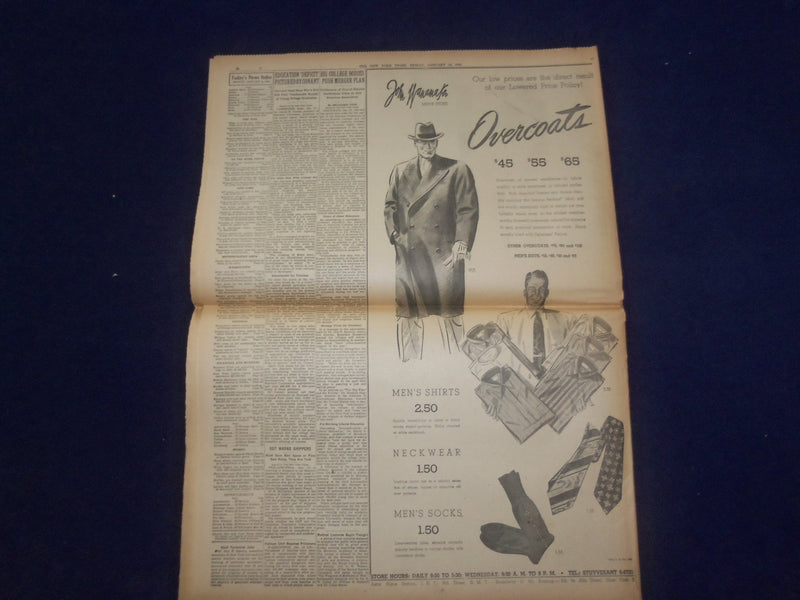 1944 JAN 14 NEW YORK TIMES-ROOSEVELT PRESENTS $99,769,000,000 WAR BUDGET-NP 6554