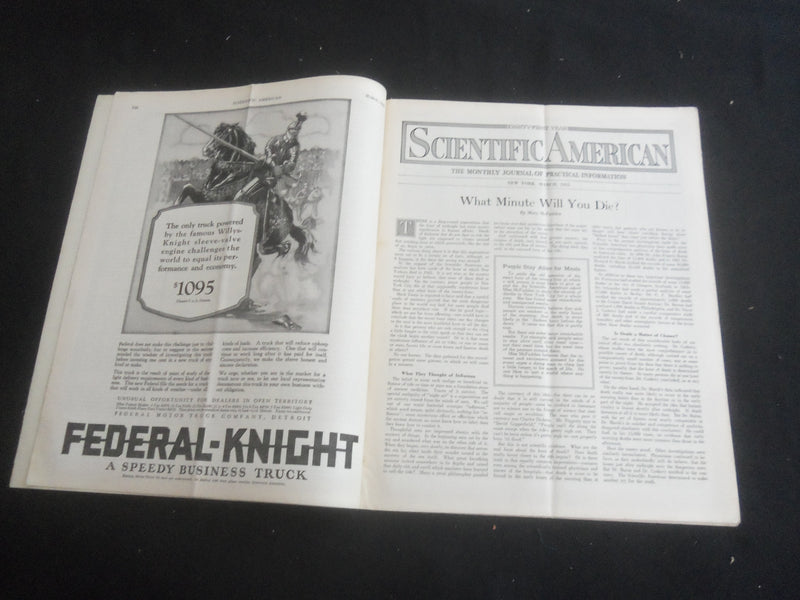 1925 MARCH SCIENTIFIC AMERICAN MAGAZINE - GREAT COVER & ARTICLES - B 5535L
