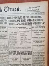 1921 JANUARY 14 NEW YORK TIMES- POLICE GUARD PUBLIC BUILDINGS BOMB PLOT -NT 8093