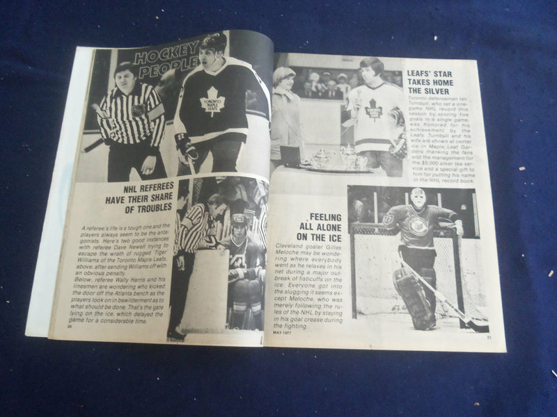 1977 MAY HOCKEY PICTORIAL-WORLD MAGAZINE - REG LEACH COVER - ST 267D