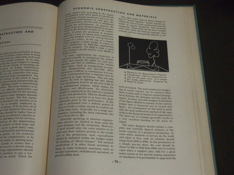 1931 SCENERY A MANUAL OF SCENE DESIGN BY HAROLD HELVENSTON BOOK - I 1075