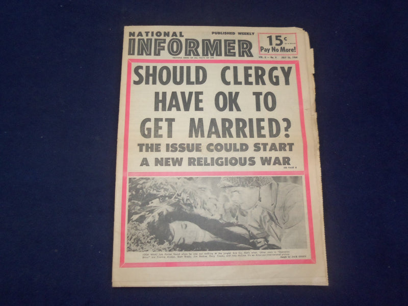 1964 JULY 26 NATIONAL INFORMER NEWSPAPER - CLERGY OK TO GET MARRIED? - NP 6912