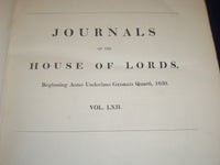 1830 JOURNALS OF THE HOUSE OF LORDS BOUND VOL NO. 62 - GEORGII QUARTI - KD 4D