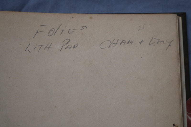 1800'S FOLIES LITH, PAR CHAM & EMMY HARDCOVER BOOK -PARIS - KD 9584
