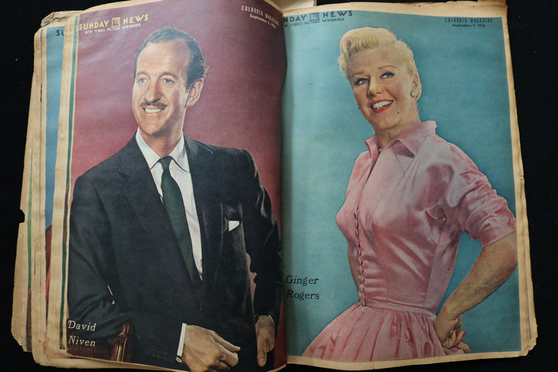1955-1956 MOVIE STARS COLOROTO PHOTOS SCRAPBOOK - R. BURTON - L. CARON - E 24922